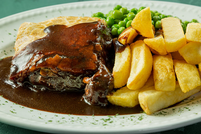 Our famous Steak & Old Peculier Pie